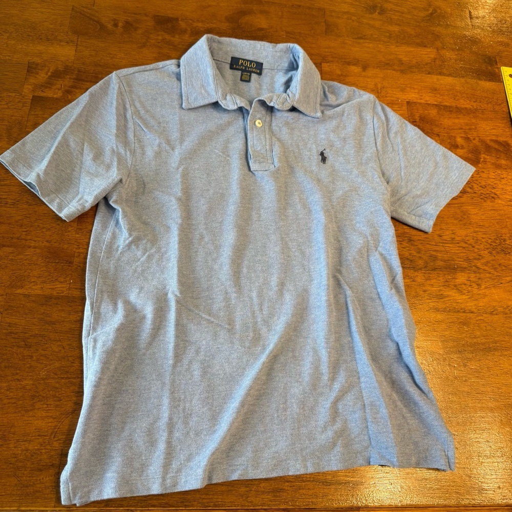 Polo Ralph Lauren Light Blue boys Polo Shirt size large 14-16 100% cotton - Picture 1 of 8